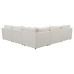 HOBSON 6-PIECE UPHOLSTERED MODULAR SECTIONAL SOFA IVORY - Image 4