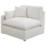 HOBSON 6-PIECE UPHOLSTERED MODULAR SECTIONAL SOFA IVORY - Image 9