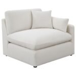 HOBSON 6-PIECE UPHOLSTERED MODULAR SECTIONAL SOFA IVORY - Image 10