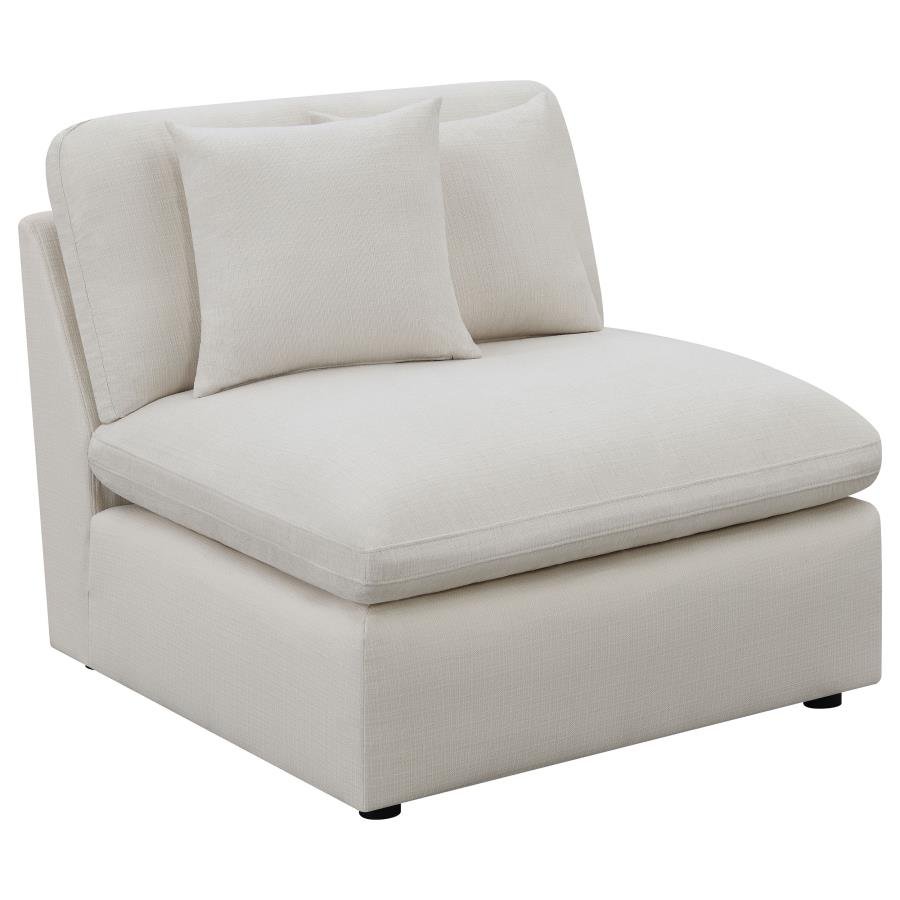 551451_02x900.jpg HOBSON UPHOLSTERED ARMLESS CHAIR IVORY - Image 1