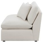 HOBSON UPHOLSTERED ARMLESS CHAIR IVORY - Image 5