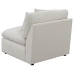 HOBSON UPHOLSTERED ARMLESS CHAIR IVORY - Image 6