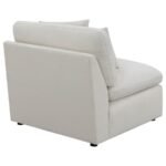 HOBSON UPHOLSTERED ARMLESS CHAIR IVORY - Image 7