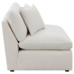 HOBSON UPHOLSTERED ARMLESS CHAIR IVORY - Image 8