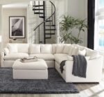 HOBSON UPHOLSTERED ARMLESS CHAIR IVORY - Image 11