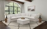 HOBSON UPHOLSTERED ARMLESS CHAIR IVORY - Image 12