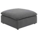 HOBSON 6-PIECE UPHOLSTERED MODULAR SECTIONAL SOFA CHARCOAL - Image 5