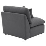 HOBSON UPHOLSTERED ARMLESS CHAIR CHARCOAL - Image 7
