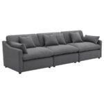 HOBSON UPHOLSTERED ARMLESS CHAIR CHARCOAL - Image 13