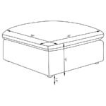 HOBSON SQUARE UPHOLSTERED OTTOMAN CHARCOAL - Image 6