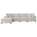 LAKEVIEW 5-PIECE UPHOLSTERED MODULAR SECTIONAL SOFA IVORY - Image 2