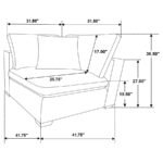 LAKEVIEW 5-PIECE UPHOLSTERED MODULAR SECTIONAL SOFA IVORY - Image 17