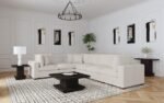 LAKEVIEW 6-PIECE UPHOLSTERED MODULAR SECTIONAL SOFA IVORY - Image 2