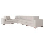 LAKEVIEW 6-PIECE UPHOLSTERED MODULAR SECTIONAL SOFA IVORY - Image 4