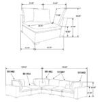 LAKEVIEW 6-PIECE UPHOLSTERED MODULAR SECTIONAL SOFA IVORY - Image 10