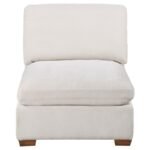 LAKEVIEW UPHOLSTERED ARMLESS CHAIR IVORY - Image 3