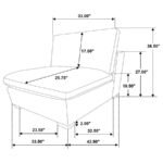 LAKEVIEW UPHOLSTERED ARMLESS CHAIR IVORY - Image 7