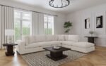 LAKEVIEW UPHOLSTERED ARMLESS CHAIR IVORY - Image 8