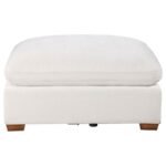 LAKEVIEW RECTANGULAR UPHOLSTERED OTTOMAN IVORY - Image 3