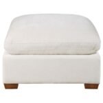 LAKEVIEW RECTANGULAR UPHOLSTERED OTTOMAN IVORY - Image 4