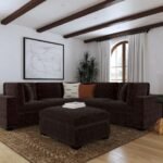 LAKEVIEW 6-PIECE UPHOLSTERED MODULAR SECTIONAL CHOCOLATE