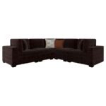 LAKEVIEW 6-PIECE UPHOLSTERED MODULAR SECTIONAL CHOCOLATE - Image 4