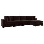 LAKEVIEW 5-PIECE UPHOLSTERED MODULAR SECTIONAL CHOCOLATE - Image 2