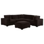 LAKEVIEW 6-PIECE UPHOLSTERED MODULAR SECTIONAL CHOCOLATE - Image 5