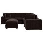 LAKEVIEW 6-PIECE UPHOLSTERED MODULAR SECTIONAL CHOCOLATE - Image 7