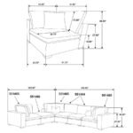 LAKEVIEW 6-PIECE UPHOLSTERED MODULAR SECTIONAL CHOCOLATE - Image 11