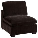 LAKEVIEW UPHOLSTERED ARMLESS CHAIR DARK CHOCOLATE