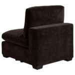 LAKEVIEW UPHOLSTERED ARMLESS CHAIR DARK CHOCOLATE - Image 3