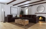 LAKEVIEW UPHOLSTERED ARMLESS CHAIR DARK CHOCOLATE - Image 8