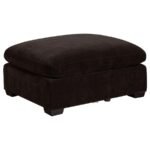 LAKEVIEW RECTANGULAR UPHOLSTERED OTTOMAN DARK CHOCOLATE