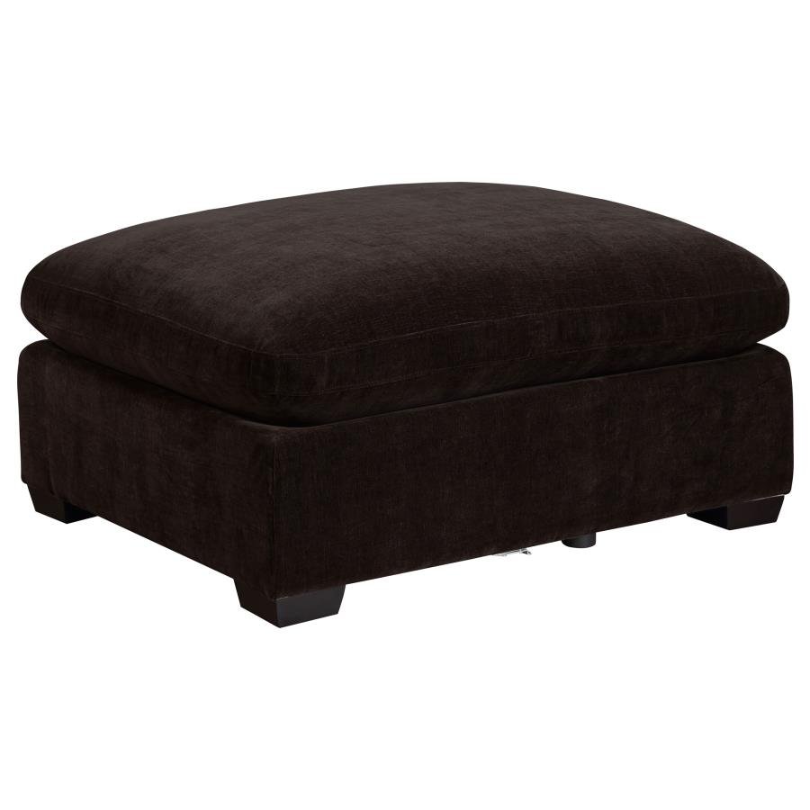551466_02x900.jpg LAKEVIEW RECTANGULAR UPHOLSTERED OTTOMAN DARK CHOCOLATE - Image 1