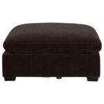 LAKEVIEW RECTANGULAR UPHOLSTERED OTTOMAN DARK CHOCOLATE - Image 2