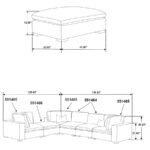 LAKEVIEW RECTANGULAR UPHOLSTERED OTTOMAN DARK CHOCOLATE - Image 5