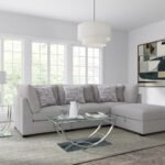 CAMBRIA 4-PIECE UPHOLSTERED MODULAR SECTIONAL SOFA GREY