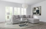 CAMBRIA 4-PIECE UPHOLSTERED MODULAR SECTIONAL SOFA GREY