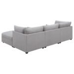 CAMBRIA 4-PIECE UPHOLSTERED MODULAR SECTIONAL SOFA GREY - Image 4