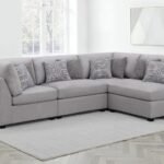 CAMBRIA 4-PIECE UPHOLSTERED MODULAR SECTIONAL SOFA GREY