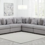 CAMBRIA 5-PIECE UPHOLSTERED MODULAR SECTIONAL SOFA GREY