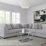 CAMBRIA 5-PIECE UPHOLSTERED MODULAR SECTIONAL SOFA GREY