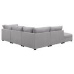 CAMBRIA 5-PIECE UPHOLSTERED MODULAR SECTIONAL SOFA GREY - Image 4