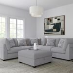 CAMBRIA 6-PIECE UPHOLSTERED MODULAR SECTIONAL SOFA GREY