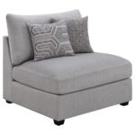 CAMBRIA UPHOLSTERED ARMLESS CHAIR GREY