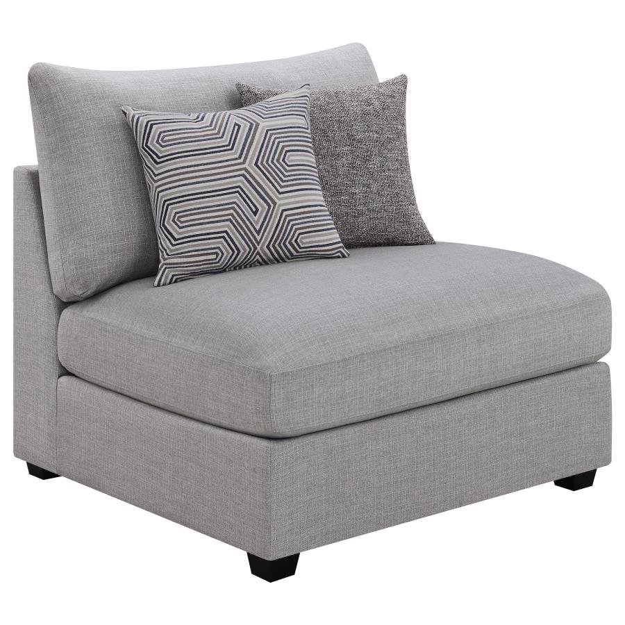 551511_02x900.jpg CAMBRIA UPHOLSTERED ARMLESS CHAIR GREY - Image 1