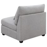 CAMBRIA UPHOLSTERED ARMLESS CHAIR GREY - Image 6