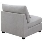 CAMBRIA UPHOLSTERED ARMLESS CHAIR GREY - Image 8