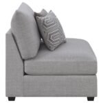CAMBRIA UPHOLSTERED ARMLESS CHAIR GREY - Image 9
